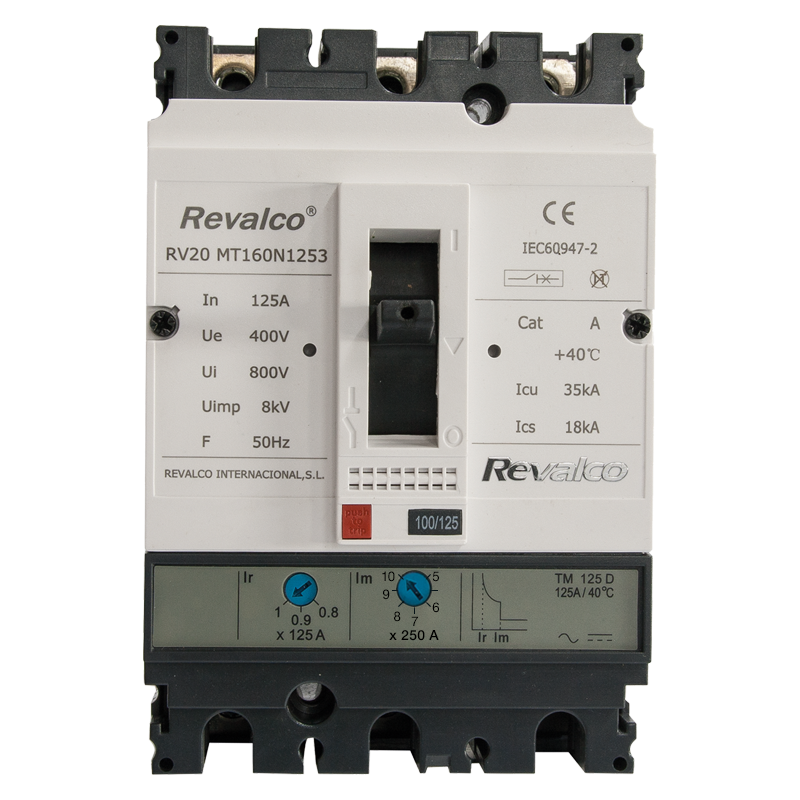 REVALCO RV20MT160N1603 INT CAJA MOLDEADA 3P  160A 36KA TERMICO REG Ir + Im